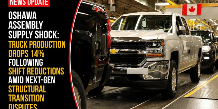 Oshawa Assembly Supply Shock: Truck Production Drops 14% Following Shift Reductions Amid Next-Gen Structural Transition Disputes assembly