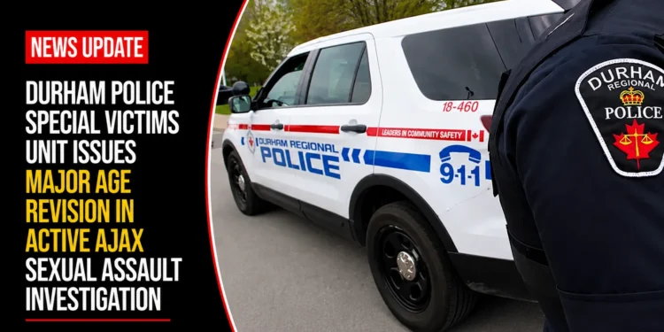 Durham Police Special Victims Unit Issues Major Age Revision in Active Ajax Sexual Assault Investigation crime