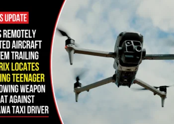 DRPS Remotely Piloted Aircraft System Trailing Matrix Locates Fleeing Teenager Following Weapon Threat Against Oshawa Taxi Driver drone