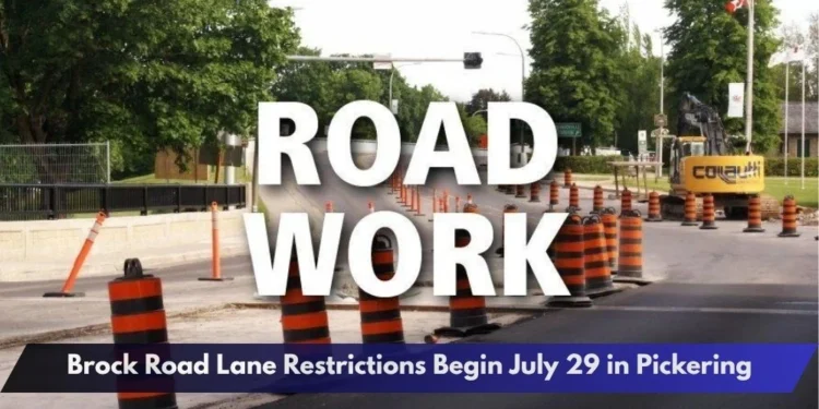 Brock Road Lane Restrictions Begin July 29 in Pickering