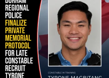 Durham Regional Police Finalize Private Memorial Protocol for Late Constable Recruit Tyrone Magbitang memorial