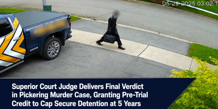 Superior Court Judge Delivers Final Verdict in Pickering Murder Case, Granting Pre-Trial Credit to Cap Secure Detention at 5 Years murder case