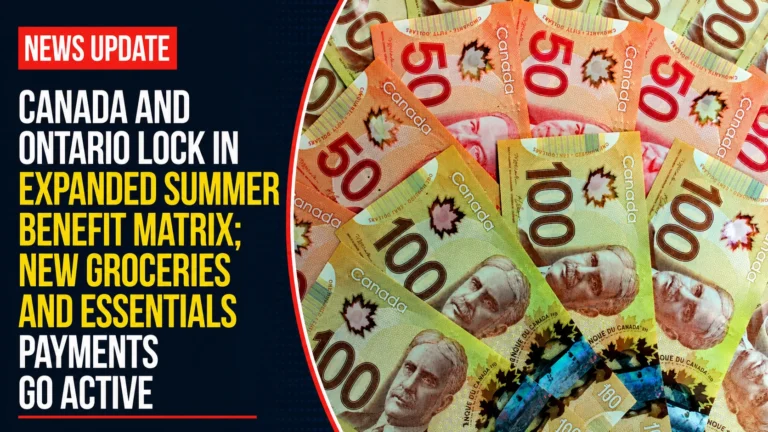 Canada and Ontario Lock In Expanded Summer Benefit Matrix; New Groceries and Essentials Payments Go Active ontario lock