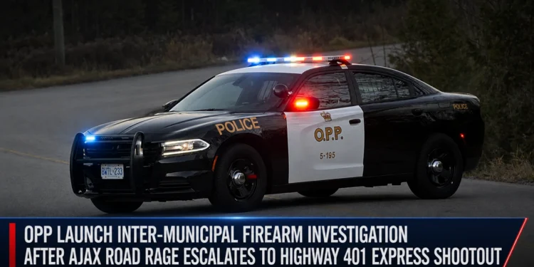 OPP Launch Inter-Municipal Firearm Investigation After Ajax Road Rage Escalates to Highway 401 Express Shootout opp