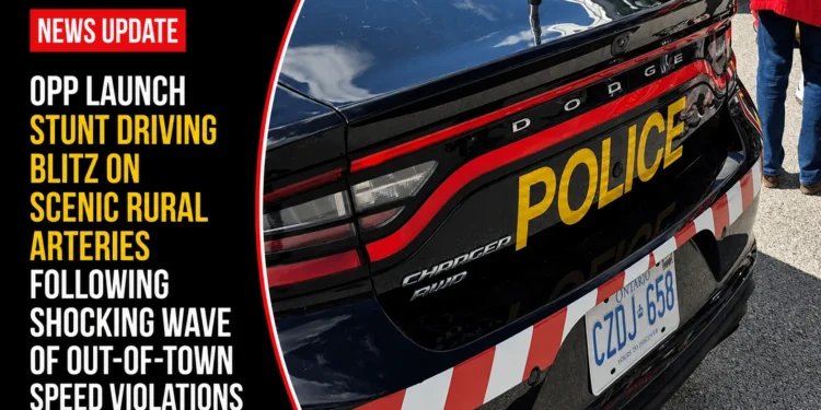 OPP Launch Stunt Driving Blitz on Scenic Rural Arteries Following Shocking Wave of Out-of-Town Speed Violations opp