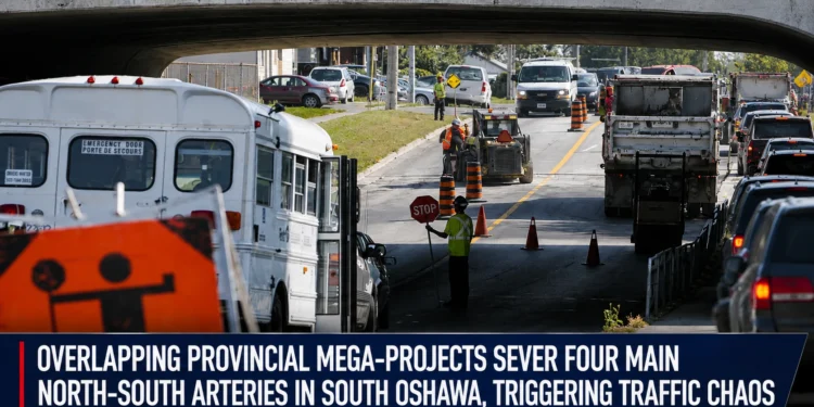 Overlapping Provincial Mega-Projects Sever Four Main North-South Arteries in South Oshawa, Triggering Traffic Chaos overlapping
