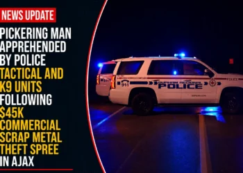 Pickering Man Apprehended by Police Tactical and K9 Units Following $45K Commercial Scrap Metal Theft Spree in Ajax pickering man