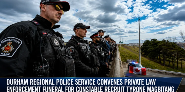 Durham Regional Police Service Convenes Private Law Enforcement Funeral for Constable Recruit Tyrone Magbitang police