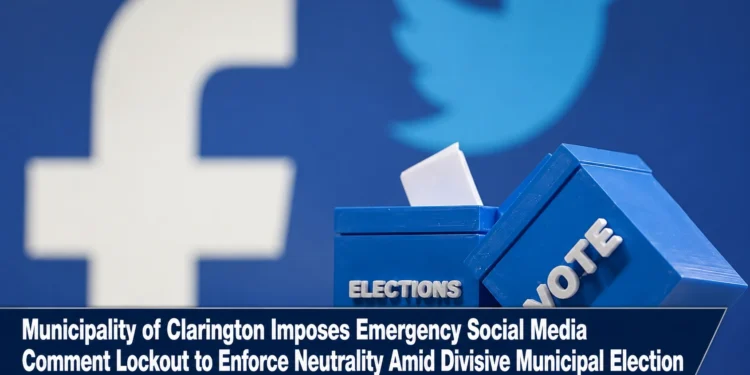 Municipality of Clarington Imposes Emergency Social Media Comment Lockout to Enforce Neutrality Amid Divisive Municipal Election social media