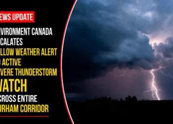 Environment Canada Escalates Yellow Weather Alert to Active Severe Thunderstorm Watch Across Entire Durham Corridor weather aleert