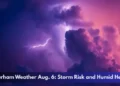 Durham Weather Aug. 6: Storm Risk and Humid Heat Durham Weather Aug. 6: Storm Risk and Humid Heat