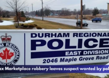 Ajax Marketplace robbery leaves suspect wanted by police