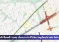 Brock Road ramp closure in Pickering lasts into late fall