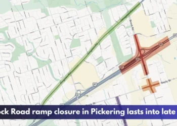 Brock Road ramp closure in Pickering lasts into late fall