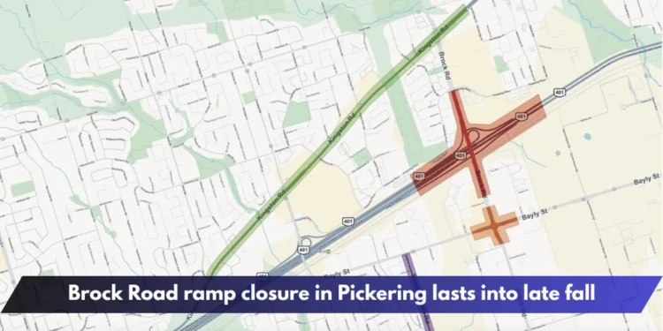 Brock Road ramp closure in Pickering lasts into late fall