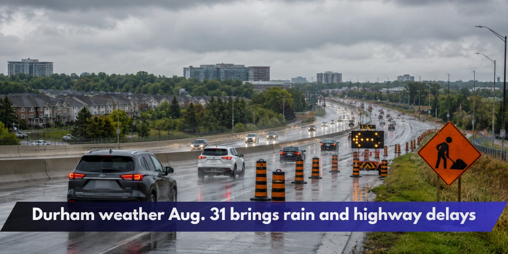 Durham weather Aug. 31 brings rain and highway delays