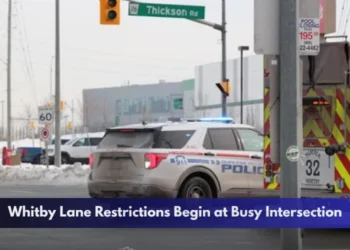Whitby Lane Restrictions at Thickson and Rossland