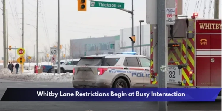 Whitby Lane Restrictions at Thickson and Rossland
