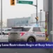 Whitby Lane Restrictions at Thickson and Rossland