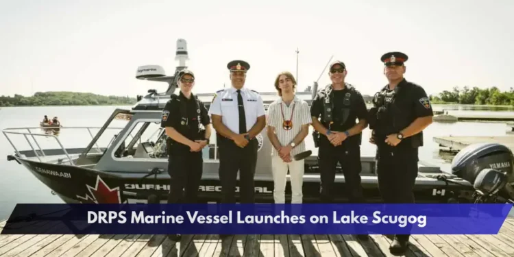 DRPS Marine Vessel Launches on Lake Scugog