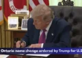 Lake Ontario name change ordered by Trump for U.S. use