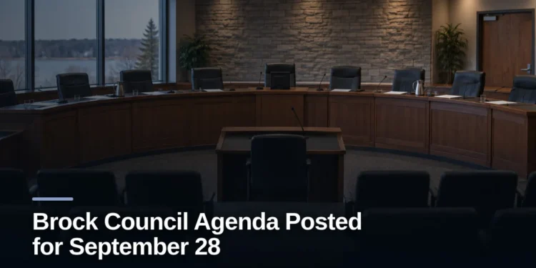 Original editorial featured image for: Brock Council Agenda Posted for September 28