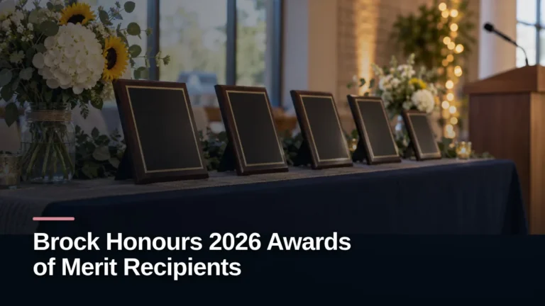 Original editorial featured image for: Brock Honours 2026 Awards of Merit Recipients