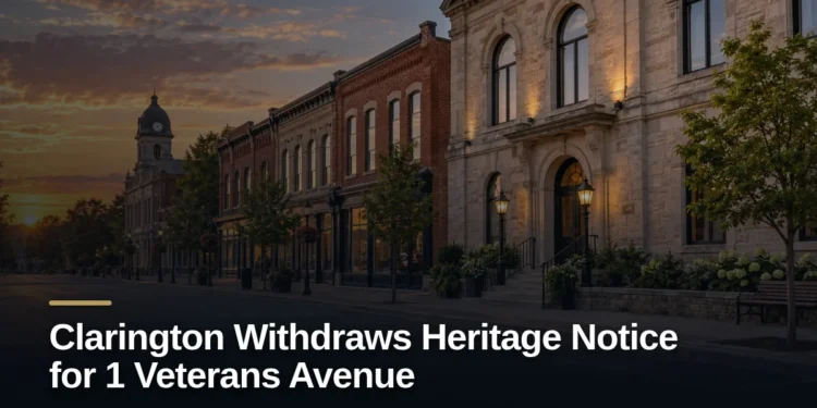 Original editorial featured image for: Clarington Withdraws Heritage Notice for 1 Veterans Avenue