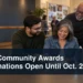 Ajax Community Awards Nominations Open Until Oct. 2 Community volunteers reviewing a nomination with the headline Ajax Community Awards Nominations Open Until Oct. 2