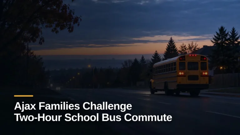 Original editorial featured image for: Ajax Families Challenge Two-Hour School Bus Commute