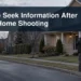 Investigator photographs a suburban home with the headline Police Seek Information After Ajax Home Shooting