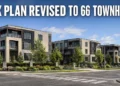 Conceptual low-rise townhomes representing the revised Ajax housing proposal