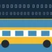 Original school-bus illustration with the headline Ajax Families Challenge Two-Hour School Bus Commute