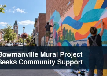 Colourful downtown Bowmanville mural project with the headline Bowmanville Mural Project Seeks Community Support