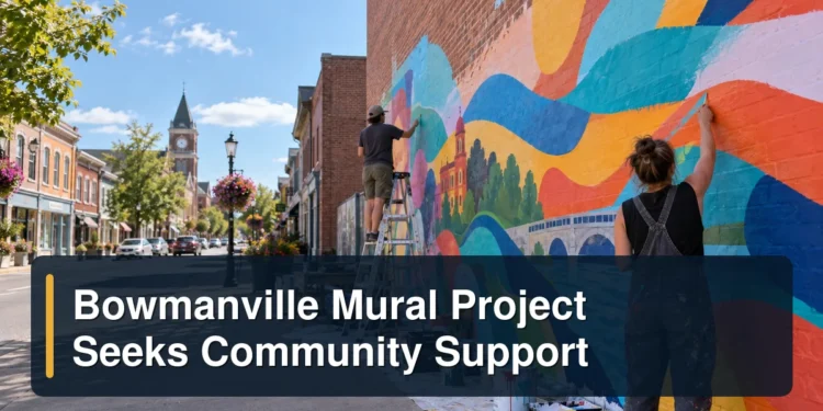 Bowmanville Mural Project Seeks Community Support Colourful downtown Bowmanville mural project with the headline Bowmanville Mural Project Seeks Community Support