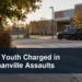 Empty Bowmanville school area with the headline Three Youth Charged in Bowmanville Assaults