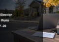 Laptop, phone and ballot envelope illustrating Brock election voting options