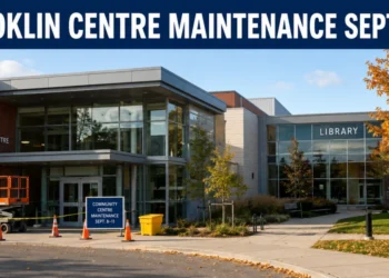 Brooklin community centre and library during scheduled maintenance