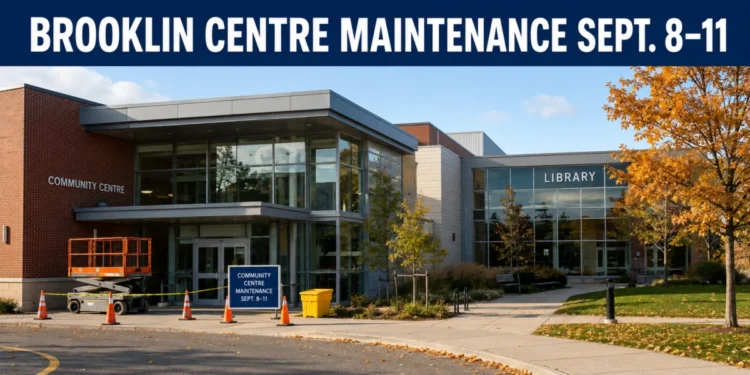 Brooklin community centre and library during scheduled maintenance