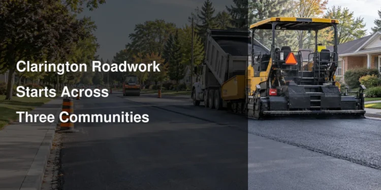 Municipal asphalt resurfacing illustrating Clarington road rehabilitation