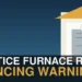 Original illustration of a home furnace and thermostat for a Courtice financing warning