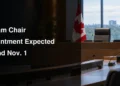 Durham Chair Appointment Expected Around Nov. 1 Empty Ontario council chamber illustrating the expected Durham Region chair appointment