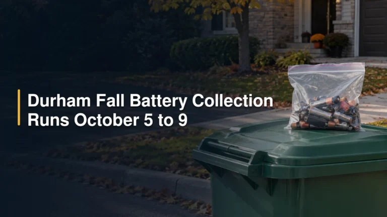 Durham Fall Battery Collection Runs October 5 to 9