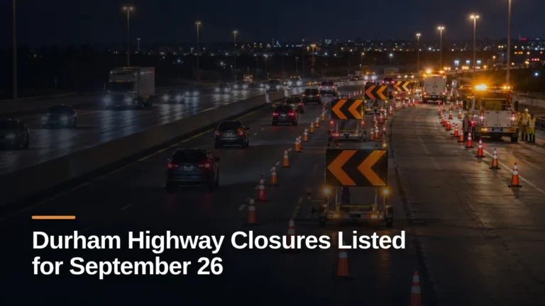 Original editorial featured image for: Durham Highway Closures Listed for September 26