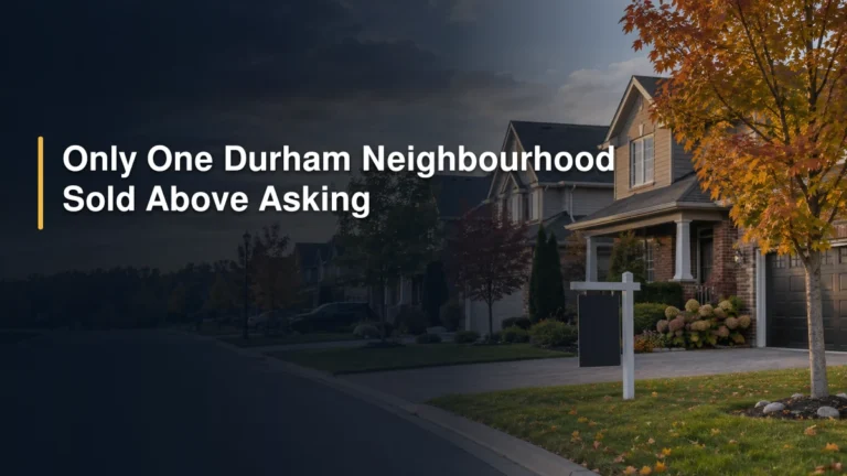 Only One Durham Neighbourhood Sold Above Asking