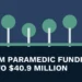 Original local news illustration with the headline Durham Paramedic Funding Rises to $40.9 Million