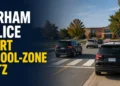 Durham school-zone traffic safety enforcement near a local school