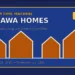 Original illustration of stylized brick homes for Oshawa’s 1926 housing archive snapshot