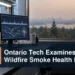 Air-quality laboratory research with the headline Ontario Tech Examines Wildfire Smoke Health Risks