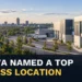 Modern industrial and logistics district with the headline Oshawa Named One of Canada’s Best Business Locations
